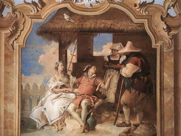 TIEPOLO, Giovanni Domenico Angelica and Medoro with the Shepherds China oil painting art